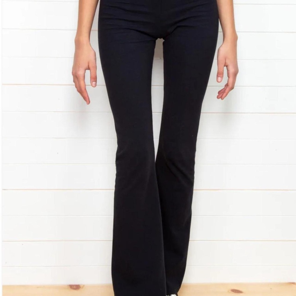 Brandy Melville Black Fold-over flare pants